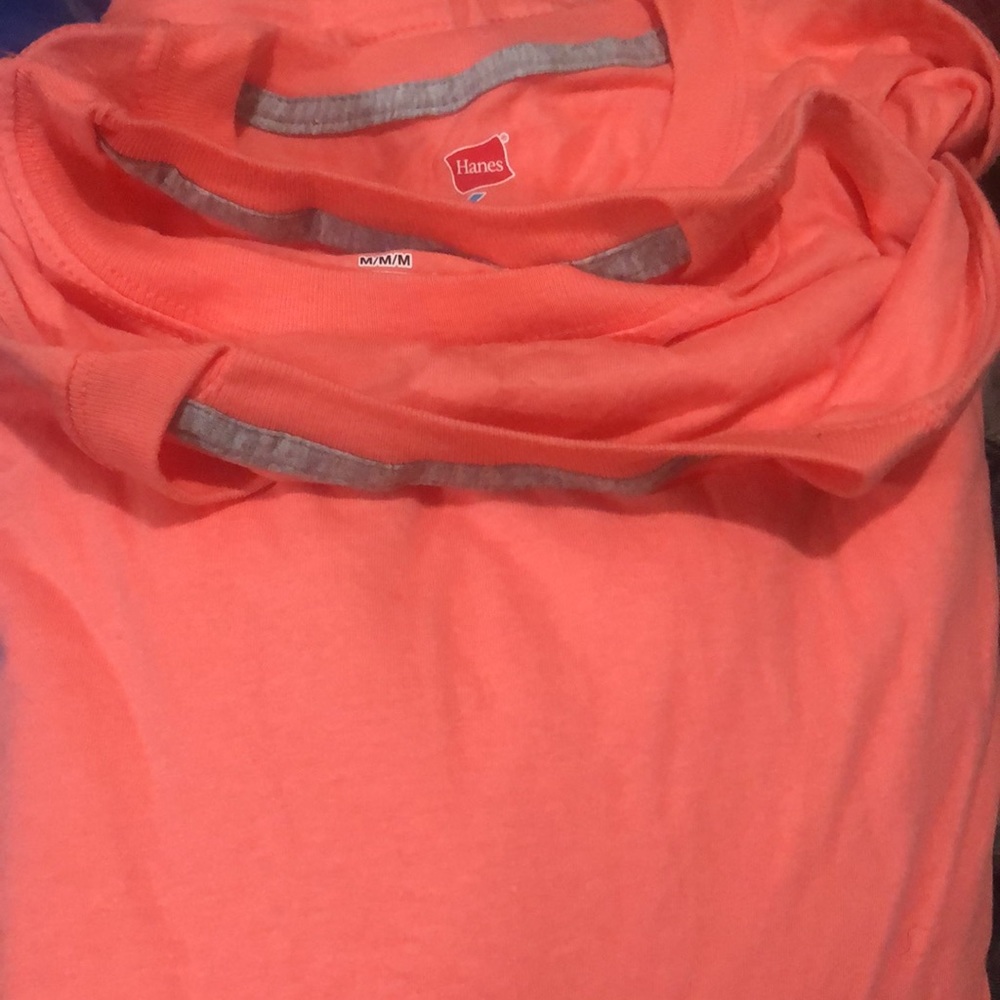 Hanes X-Temp Crewneck Tshirts Short sleeve Tagless Medium Coral New 3 total